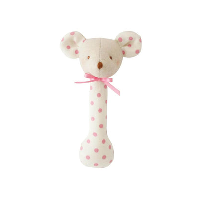 Alimrose Berry Polka Mouse Stick Rattle-baby gifts-toys-books-Mornington Peninsula-Australia