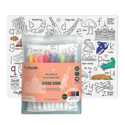 Hey Doodle Aussie Icons Drawing Mat-Baby Gifts-Toys-Mornington Peninsula