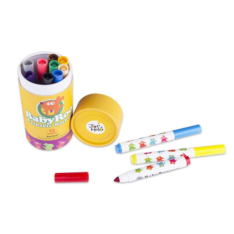 Baby Gifts Australia-Kids Books & Toys-Mornington Peninsula-JarMelo Baby Roo Washable Markers x12