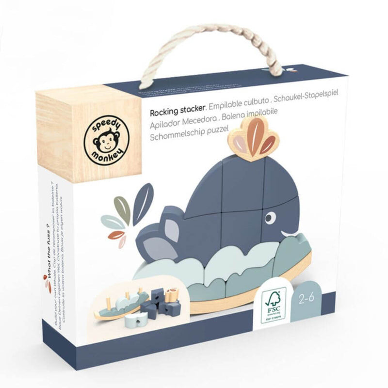 Speedy Monkey Rocking Whale Stacker-baby gifts-kids toys-Mornington Peninsula