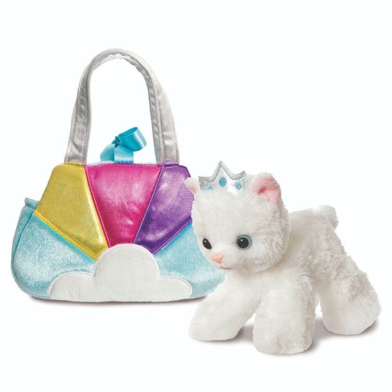Fancy Pal Cat in Blue Rainbow Bag-The Enchanted Child