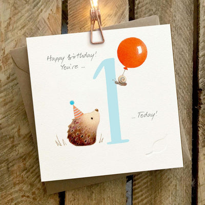 1 Today (Blue) Birthday Card-Baby Gifts-Baby Clothes-Toys-Mornington-Balnarring