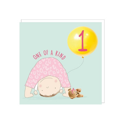 Age 1 - 1 of Kind (Pink) Birthday Card-Baby Gifts-Toys-Mornington Peninsula
