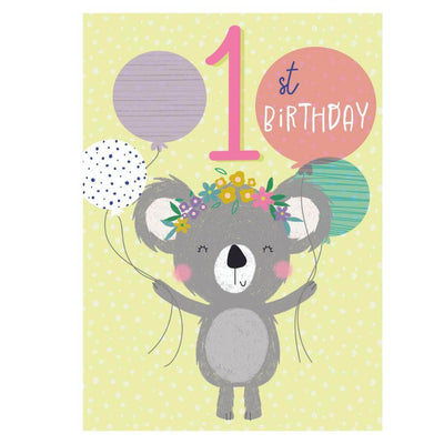 1st Birthday Koala Card-Baby Gifts-Baby Clothes-Toys-Mornington-Balnarring