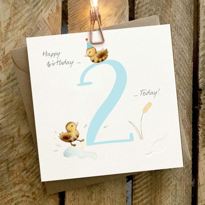 2 Today (Blue) Birthday Card-Baby Gifts-Baby Clothes-Toys-Mornington-Balnarring