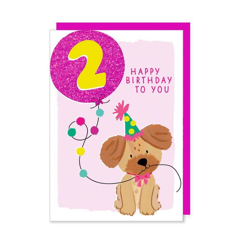 Age 2 Birthday Card: Dog-Baby Gifts-Toys-Mornington Peninsula