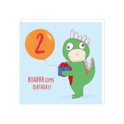 Age 2 - Roarrrsome Birthday Card-Baby Gifts-Toys-Mornington Peninsula