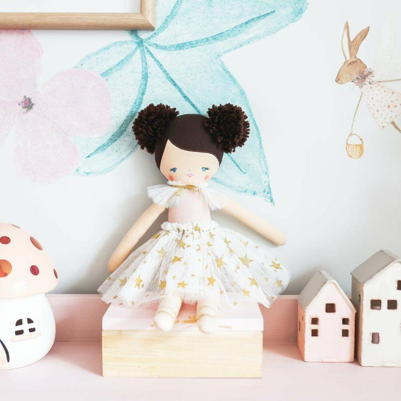 Baby Gifts-Baby Clothes-Toys-Mornington-Balnarring-Alimrose Ivory Gold Star Celine Doll-The Enchanted Child