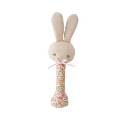 Alimrose Lily Pink Blossom Bunny Stick Rattle-baby gifts-toys-books-Mornington Peninsula-Australia
