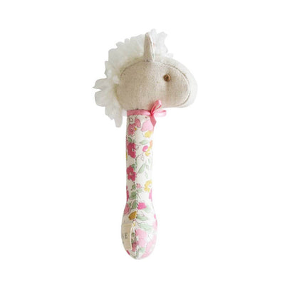 Baby Gifts & Toys-Mornington-Balnarring-Alimrose Rose Garden Horse Stick Rattle-The Enchanted Child