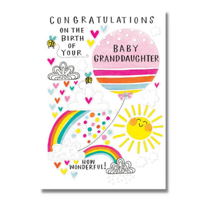 Congratulations Granddaughter Card-Baby Gifts-Baby Clothes-Toys-Mornington-Balnarring