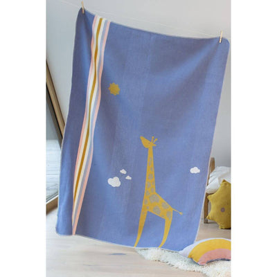 David Fussenegger Blue Giraffe Cot Blanket-toys-baby_gifts-Mornington_Peninsula-Australia