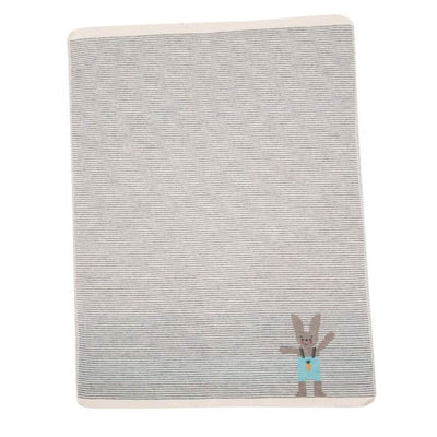 David Fussenegger Grey Bunny Striped Bassinet Blanket-toys-baby_gifts-Mornington_Peninsula-Australia
