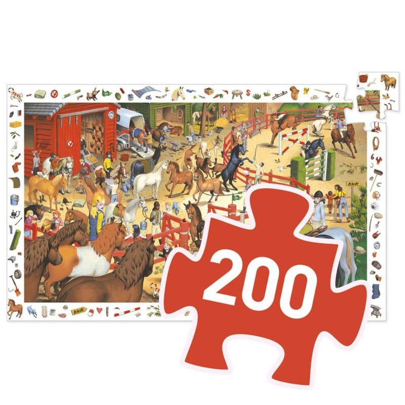 Djeco Horse Riding 200pc Observation Puzzle