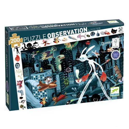 Djeco Night City Observation Puzzle, 200pc