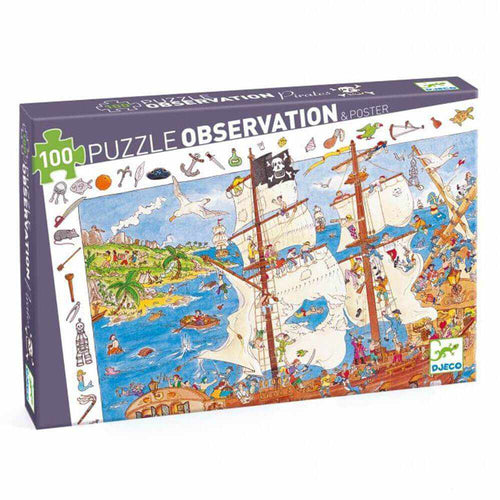 Djeco Pirates Observation Puzzle, 100pc