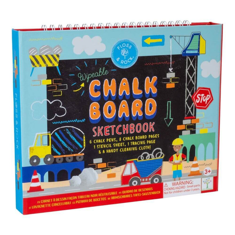 Floss & Rock Chalk Board Sketchbook, Construction-baby gifts-kids toys-Mornington Peninsula