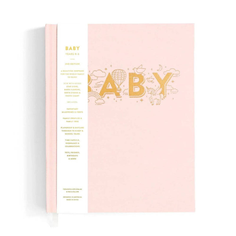 Baby Gifts-Baby Clothes-Toys-Mornington-Balnarring-Fox & Fallow Rose Baby Book-The Enchanted Child