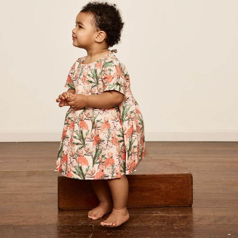Goldie + Ace Flamingo Lulu Dress-Baby Clothes & Gifts-Toys-Mornington-Balnarring