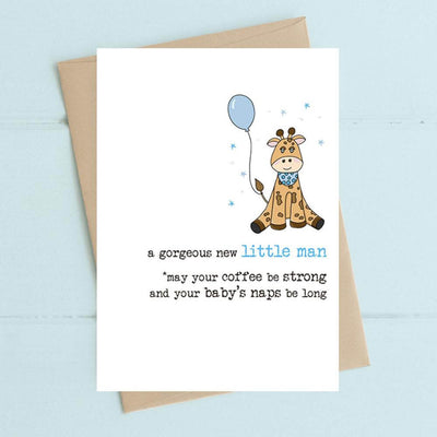 Gorgeous New Little Man Baby Card-Baby Gifts-Baby Clothes-Toys-Mornington-Balnarring
