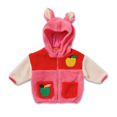 Halcyon Nights A is for Apple Sherpa Jacket-baby_clothes-baby_gifts-toys-Mornington_Peninsula-Australia