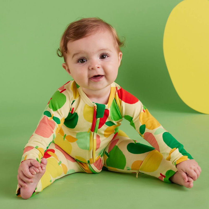 Halcyon Nights A is for Apple Zipsuit Romper-baby gifts-toys-books-Mornington Peninsula-Australia