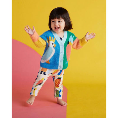 Halcyon Nights Flamin' Galahs Knit Cardigan-baby_clothes-baby_gifts-toys-Mornington_Peninsula-Australia