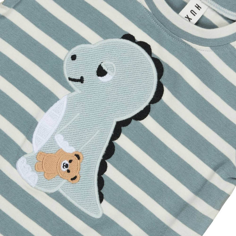 Baby Gifts-Baby Clothes-Toys-Mornington-Balnarring-Huxbaby Dino Stripe Tee-The Enchanted Child
