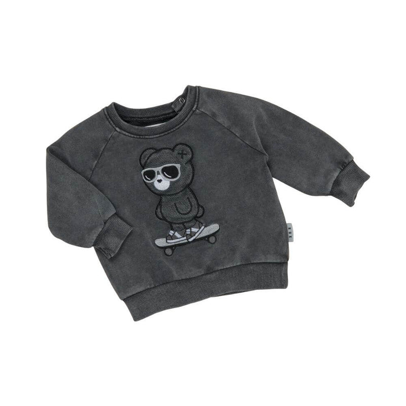 Baby Gifts-Baby Clothes-Toys-Mornington-Balnarring-Huxbaby Skater Bear Sweatshirt-The Enchanted Child