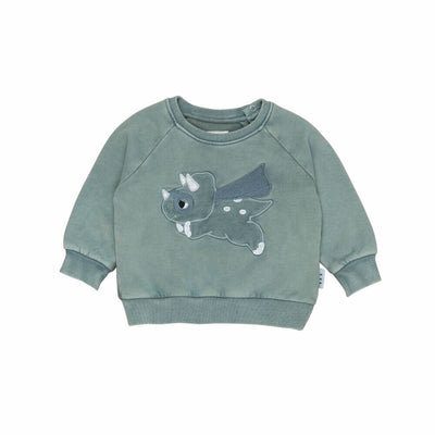 Baby Gifts-Baby Clothes-Toys-Mornington-Balnarring-Huxbaby Super Dino Sweatshirt-The Enchanted Child