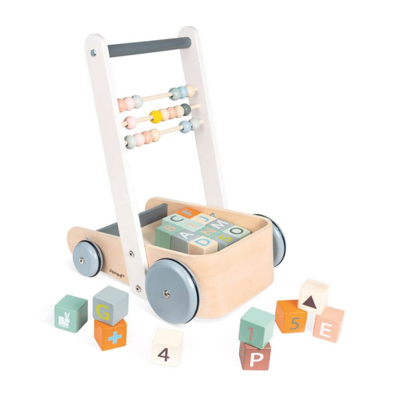 Baby Gifts-Baby Clothes-Toys-Mornington-Balnarring-Janod Cocoon Walker With Blocks-The Enchanted Child