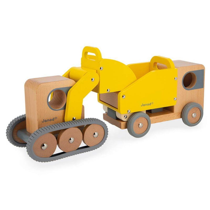 Baby Gifts & Toys-Mornington-Balnarring-Janod Dump Truck and Bulldozer-The Enchanted Child