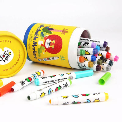 Baby Gifts Australia-Kids Books & Toys-Mornington Peninsula-JarMelo Round Tip Washable Markers x24