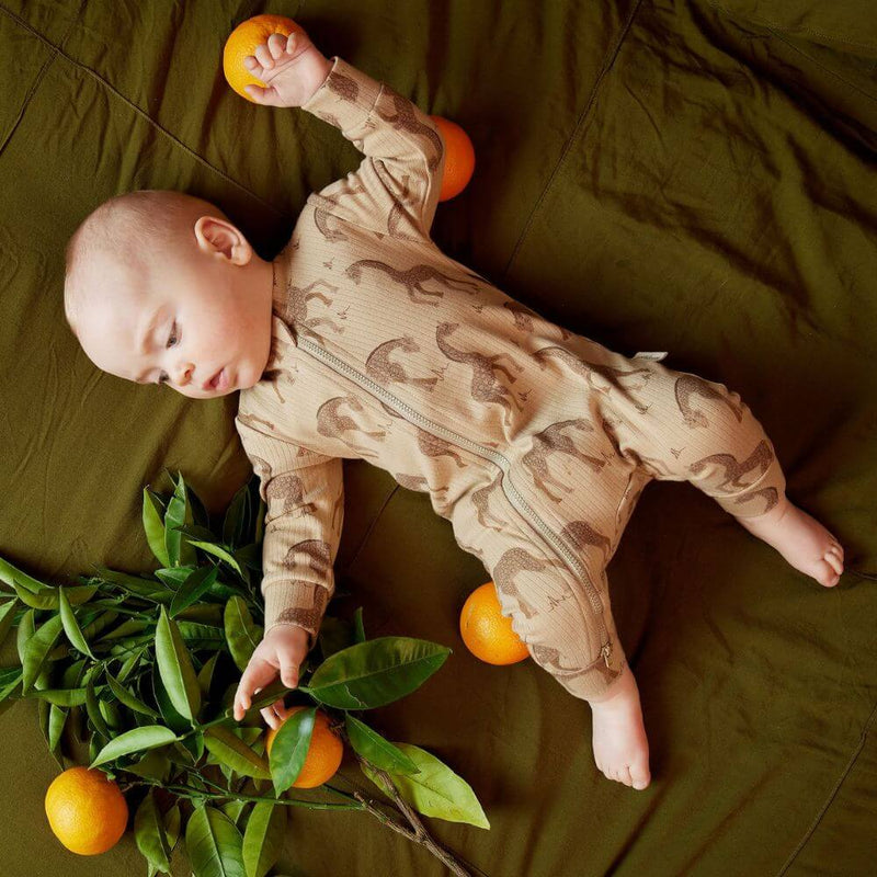 KaPow Kids Giraffe Rib Zipsuit Romper-baby_clothes-baby_gifts-toys-Mornington_Peninsula-Australia