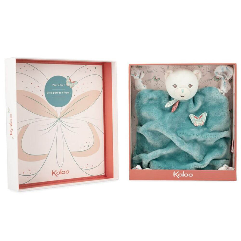 Kaloo Plume Doudou Bear Teal-baby gifts-kids toys-Mornington Peninsula