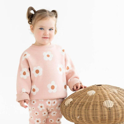 Baby Gifts-Mornington-Balnarring-Kynd Baby Blossom Jacquard Knit Jumper-The Enchanted Child