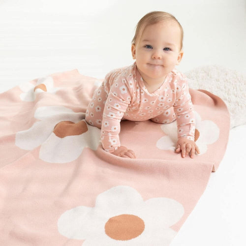 Kynd Baby Blossom Organic Knitted Blanket