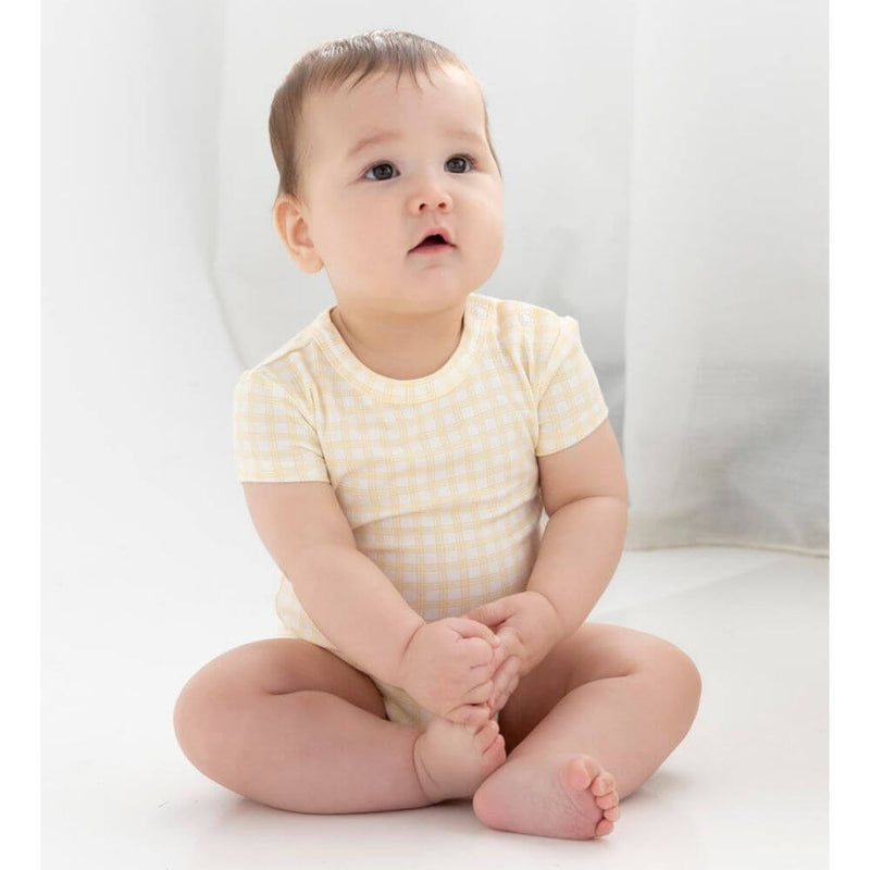 Kynd Baby Goldie Check Bodysuit-Baby Clothes & Gifts-Toys-Mornington-Balnarring