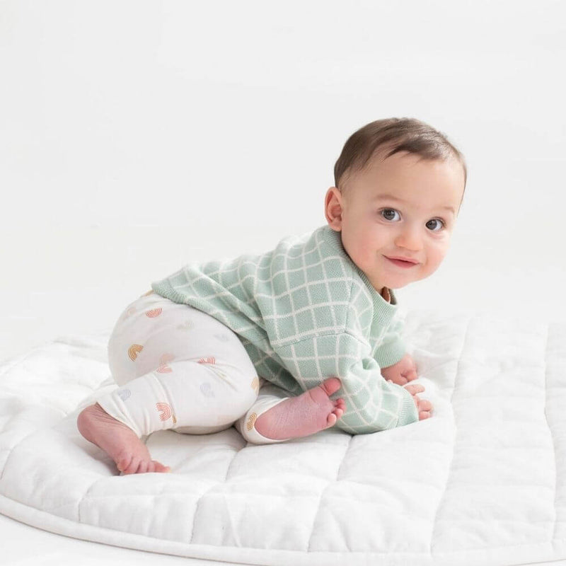 Baby Gifts-Mornington-Balnarring-Kynd Baby Moss Grid Jacquard Knit Jumper-The Enchanted Child
