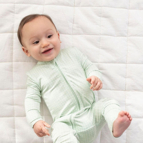 Kynd Baby Moss Grid Zipsuit