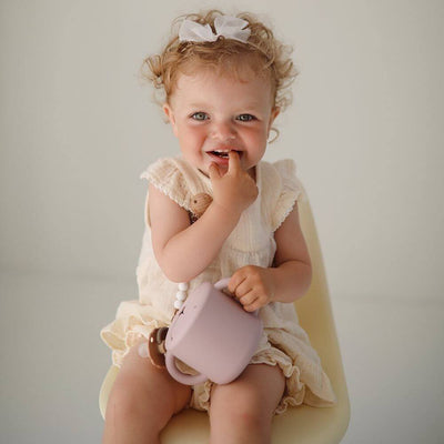 Baby Gifts-Mornington-Balnarring-Mushie Snack Cup - Blush-The Enchanted Child