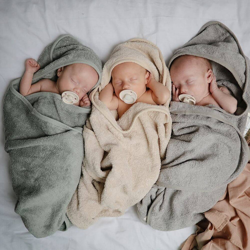 Baby Gifts-Mornington-Balnarring-Mushie Hooded Towel - Moss-The Enchanted Child