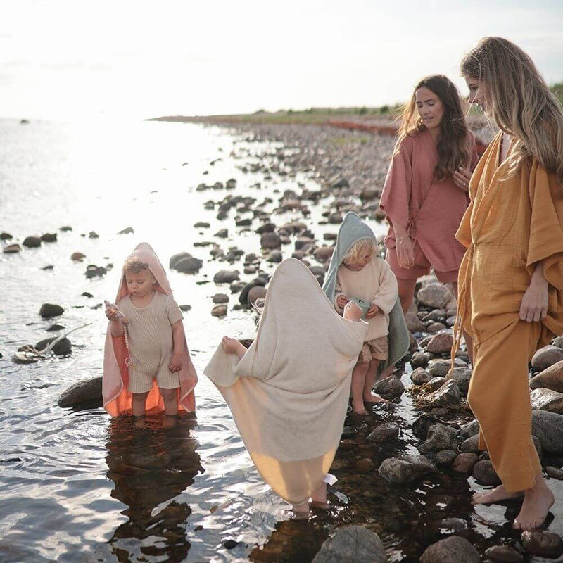 Baby Gifts-Mornington-Balnarring-Mushie Hooded Towel - Sea Mist-The Enchanted Child