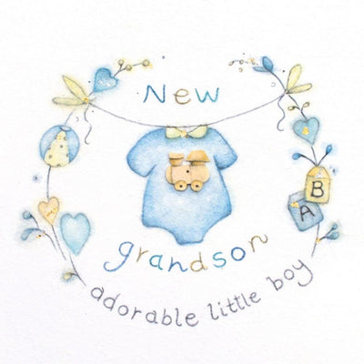 New Grandson Adorable Little Boy Baby Card-Baby Gifts-Toys-Mornington Peninsula