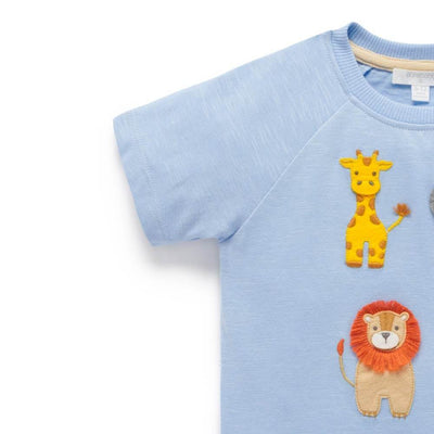Purebaby Animal Bums Relaxed Tee-Baby Gifts-Baby Clothes-Toys-Mornington-Balnarring