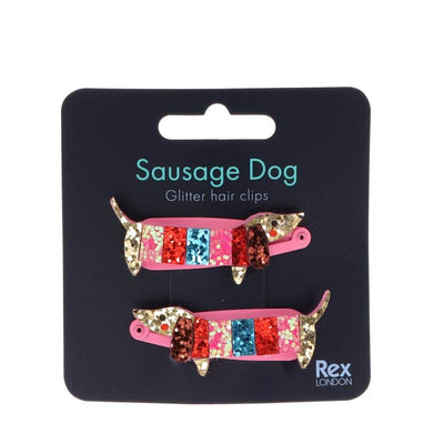 Rex London Sausage Dog Hair Clips-baby_gifts-toys-Mornington_Peninsula-Australia