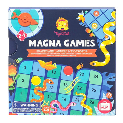 Tiger Tribe Magna Games Snakes & Ladders/Tic Tac Toe-Baby Gifts-Toys-Mornington Peninsula