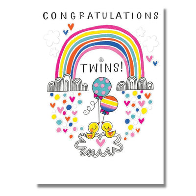 Twin Babies Congrats Card-Baby Gifts-Baby Clothes-Toys-Mornington-Balnarring