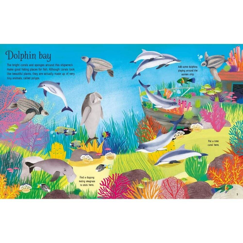 Usborne First Sticker Book Coral Reef-baby gifts-toys-books-Mornington Peninsula-Australia