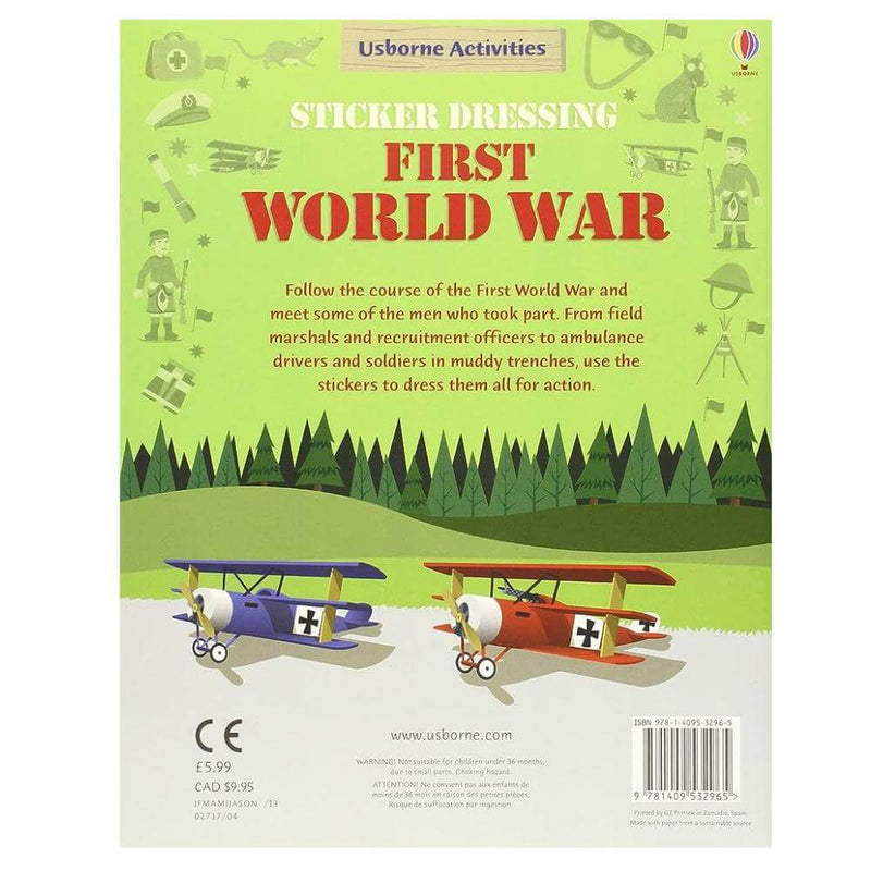 Baby Gifts-Baby Clothes-Toys-Mornington-Balnarring-Usborne Sticker Dressing First World War-The Enchanted Child